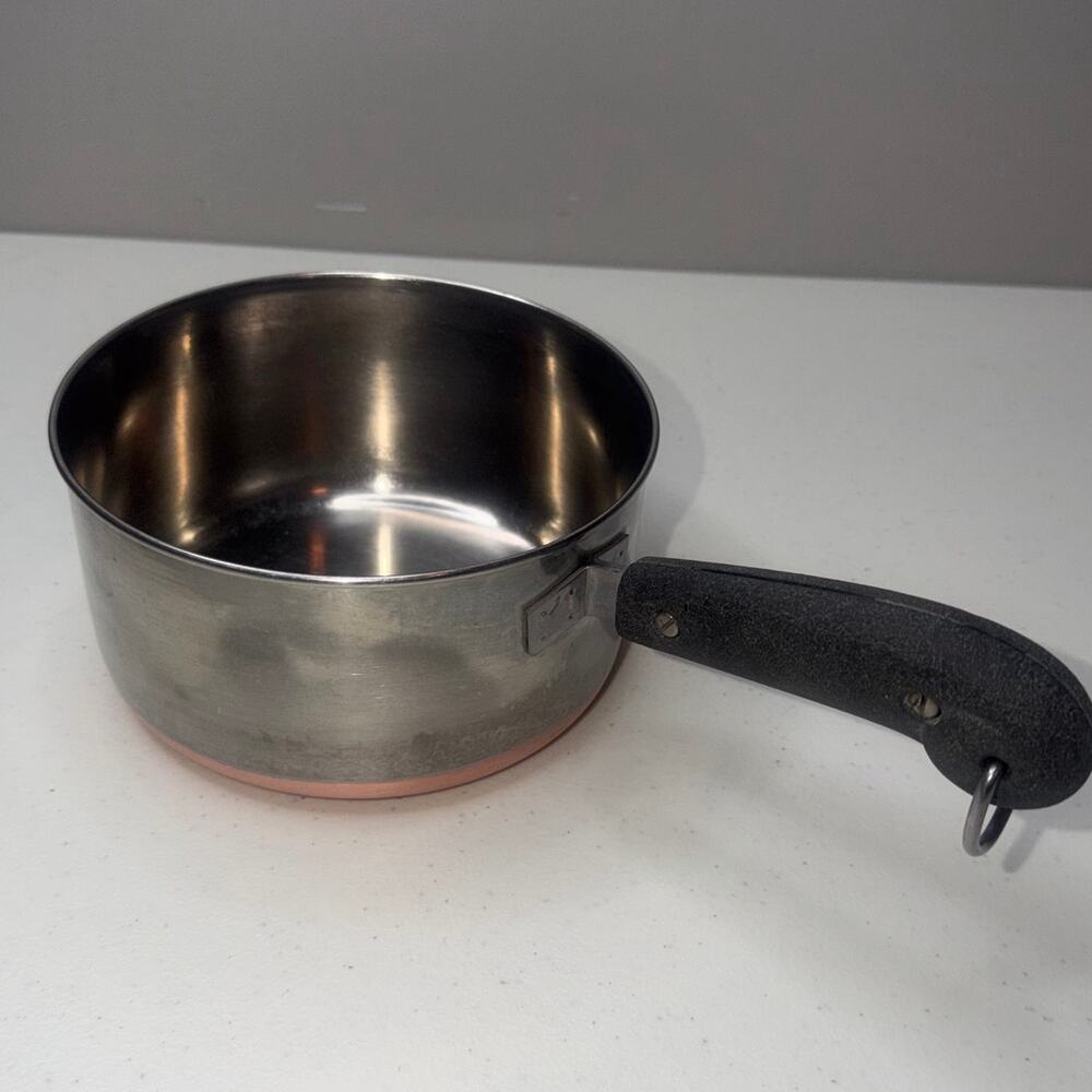 Revere Ware 1.5qt 1801 Made in the USA Copper Bottom Stainless Steel Saucepot